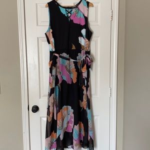 Lane Bryant Black Floral Dress